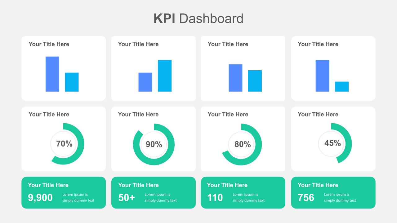 KPI Dashboard Infographics Presentation Template for PowerPoint and Google Slides