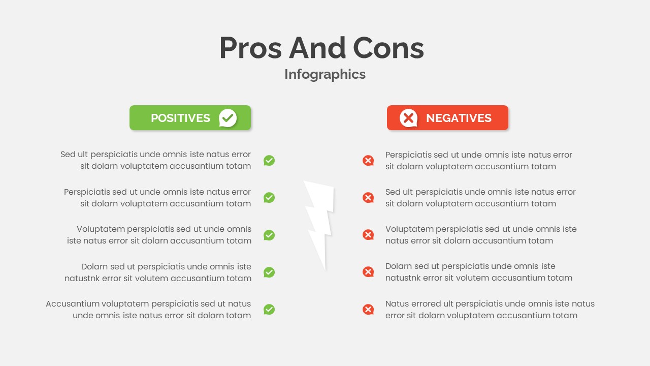 Pros And Cons PowerPoint Slide - SlideKit