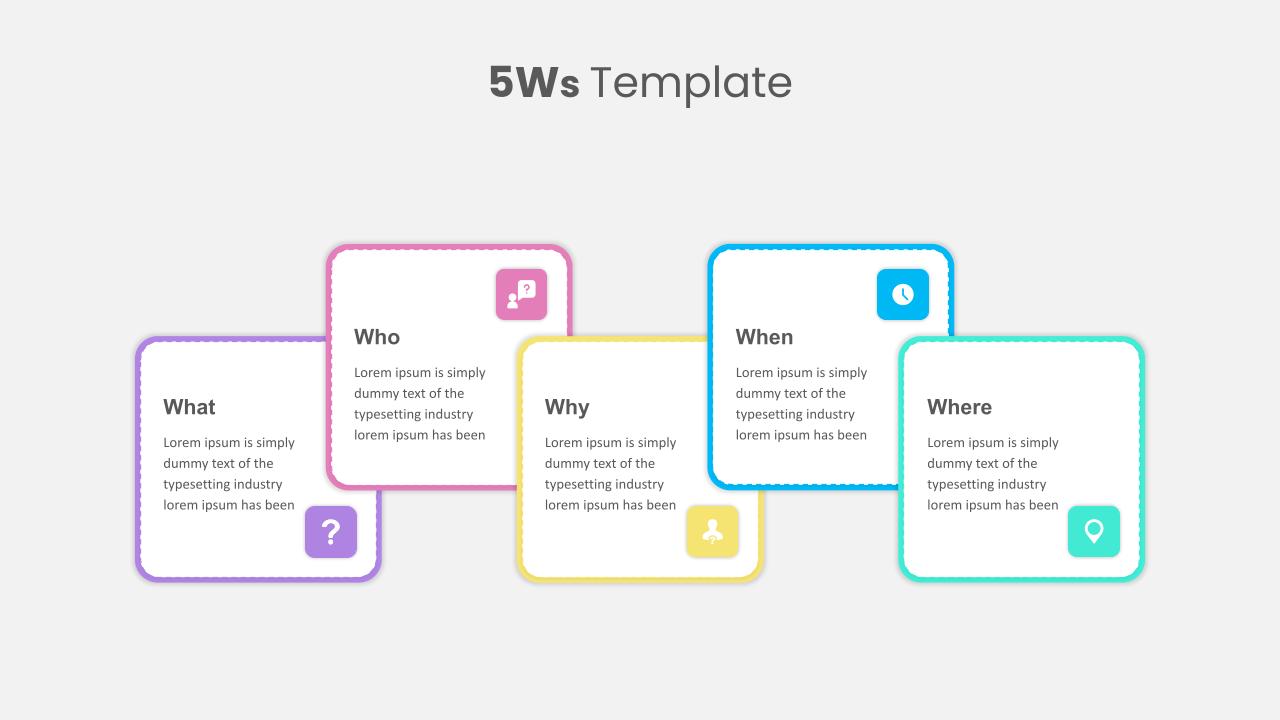 5 Ws PowerPoint Template