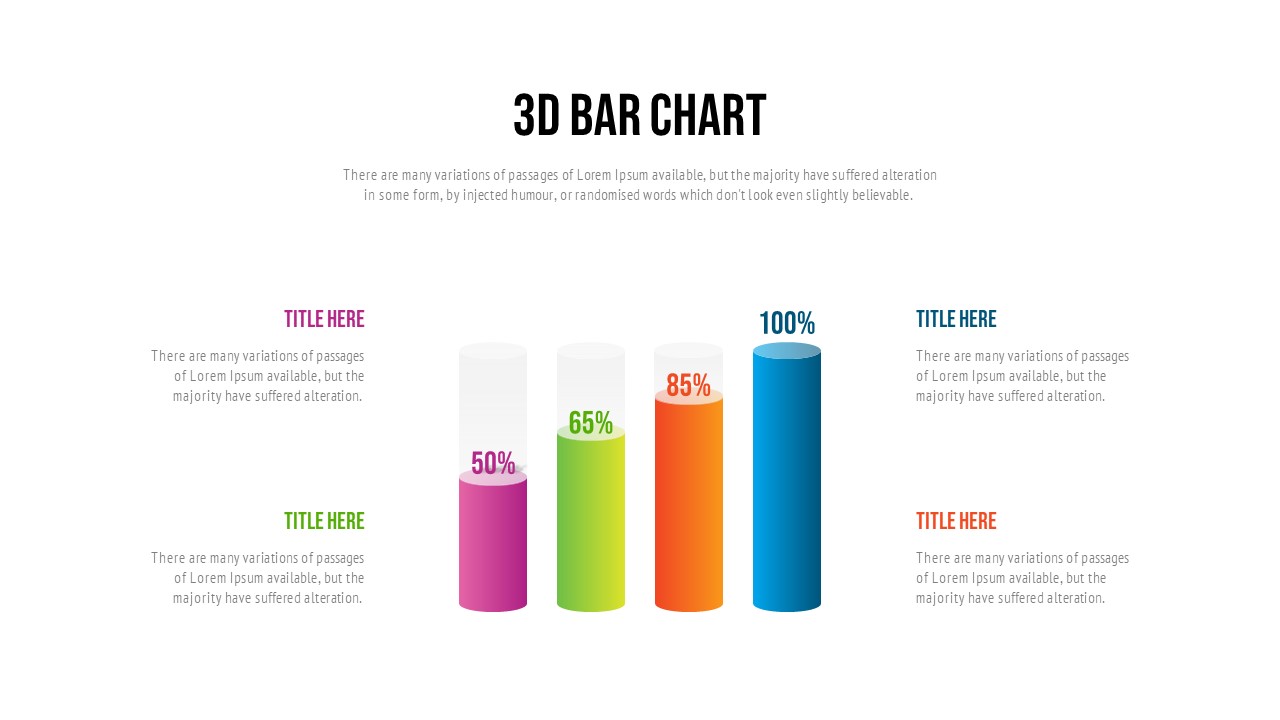 Editable 3D Bar Chart Ppt Template