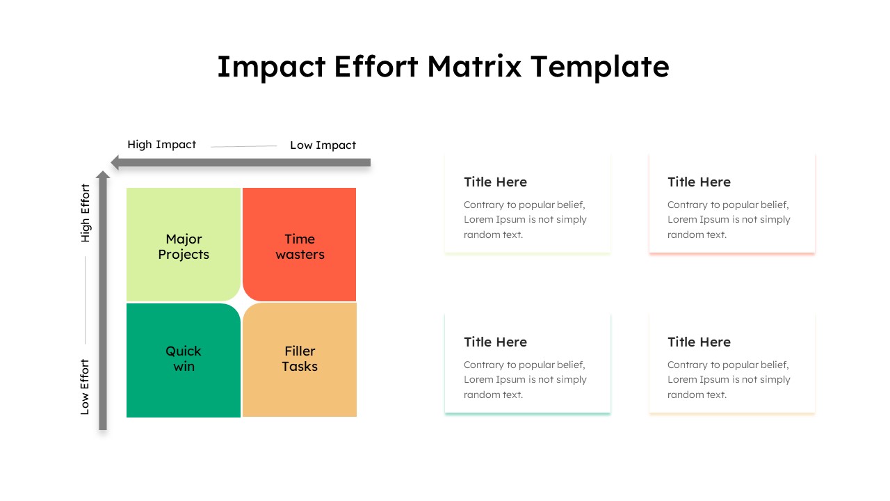 Impact Effort Matrix Template PowerPoint