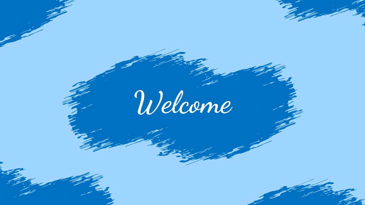 PowerPoint Presentation Blue Welcome Slide