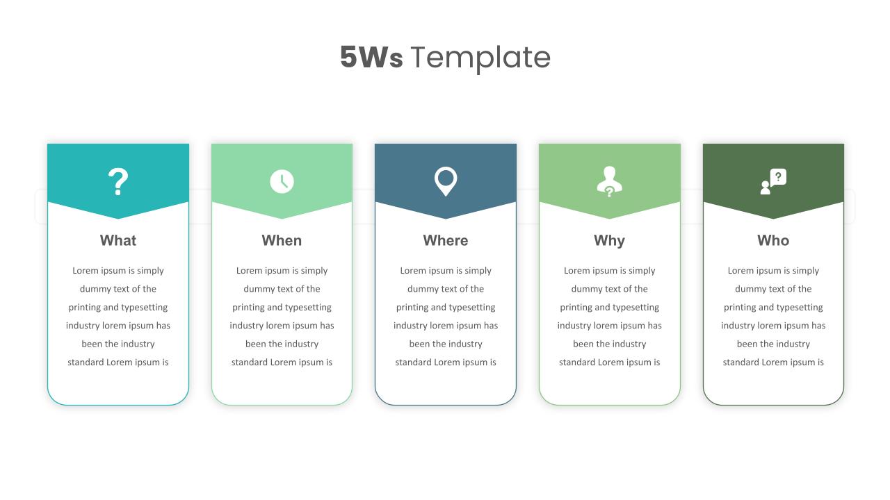 PowerPoint Slide Template for 5W Model