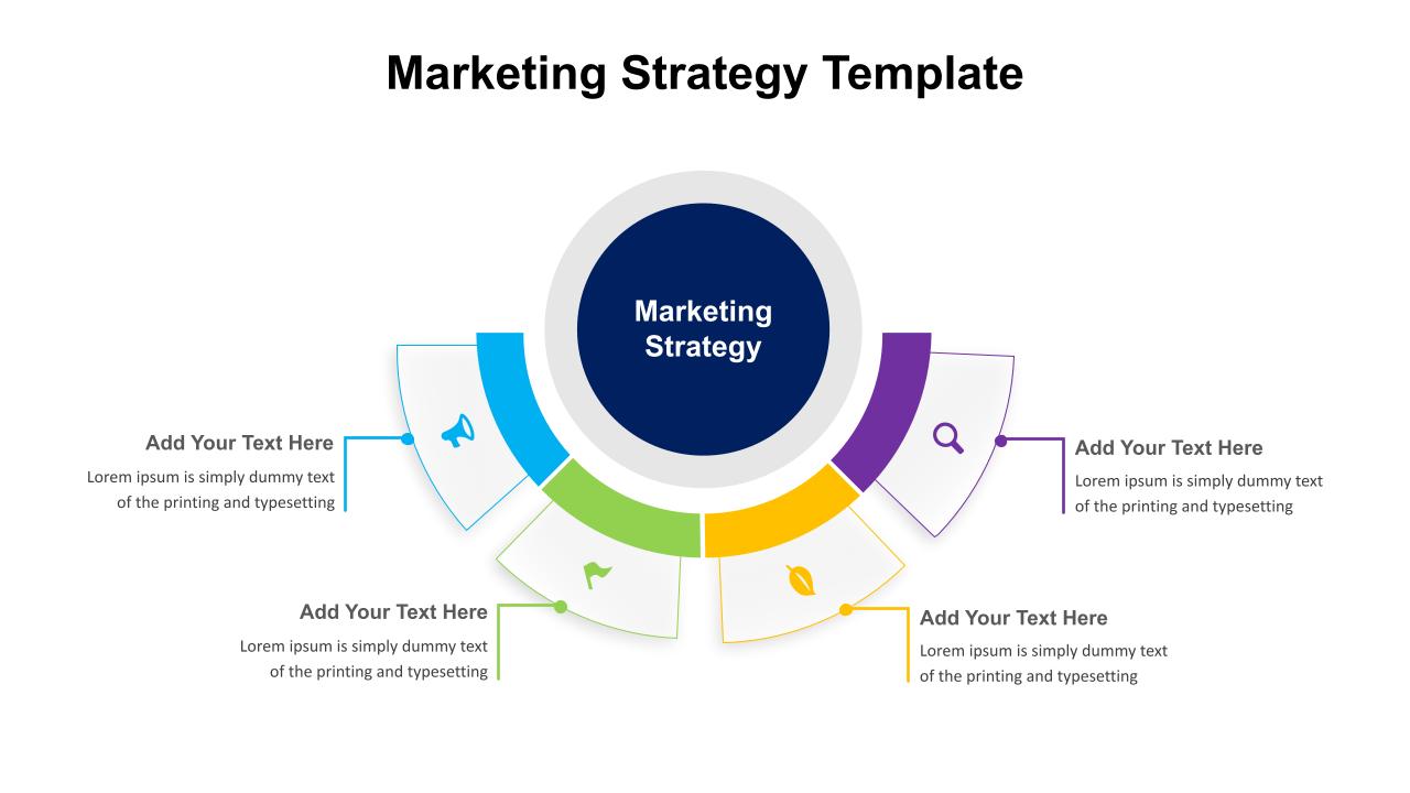 Semi Circular Marketing Strategy PowerPoint Template