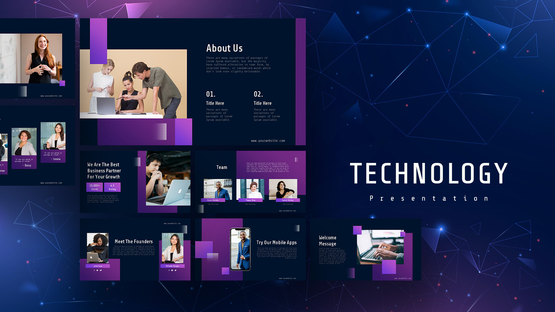 Technology Presentation PowerPoint Templates Cover