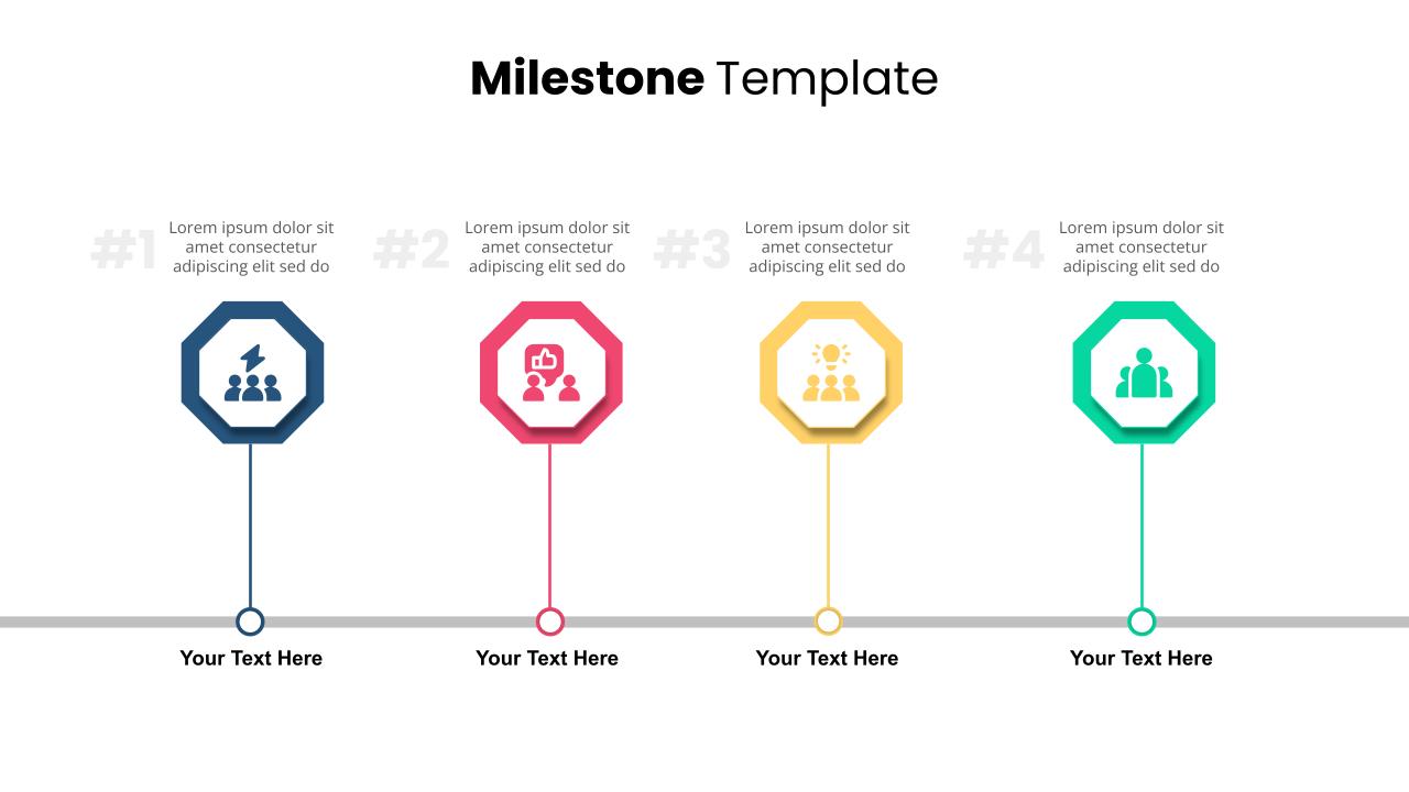 4 Step Milestone Template Ppt