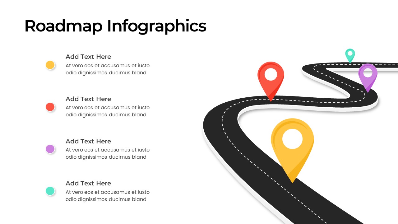 4 Step Roadmap Power Point Template