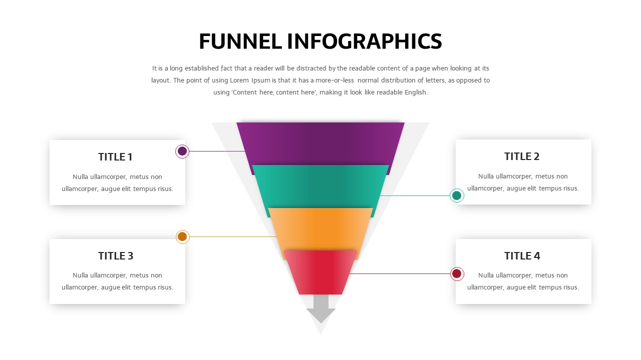 4 Steps PowerPoint Funnel Slide