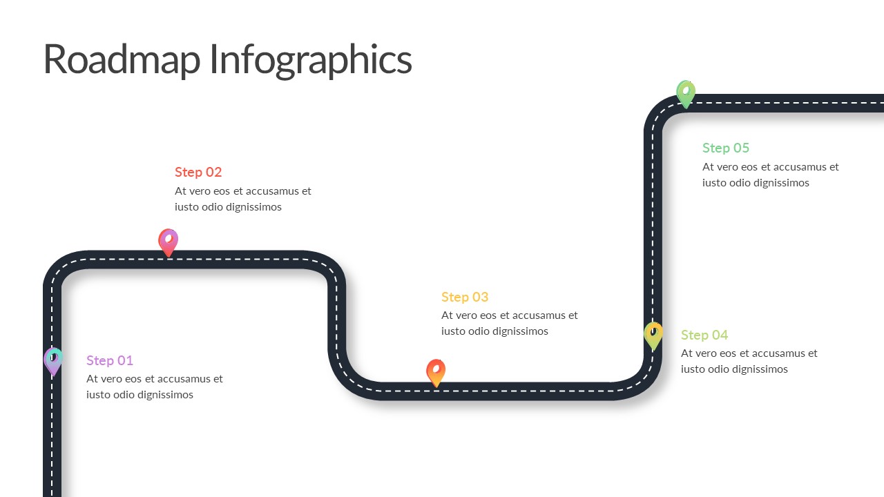 5 Step Roadmap Template For PowerPoint