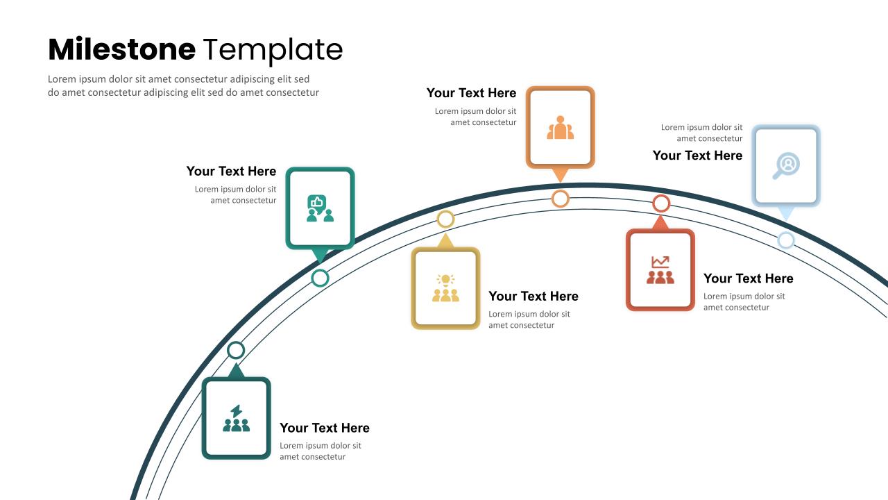 6 Step Milestones PowerPoint Template