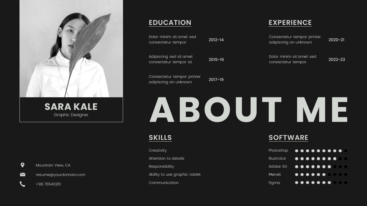 About Myself PowerPoint Template