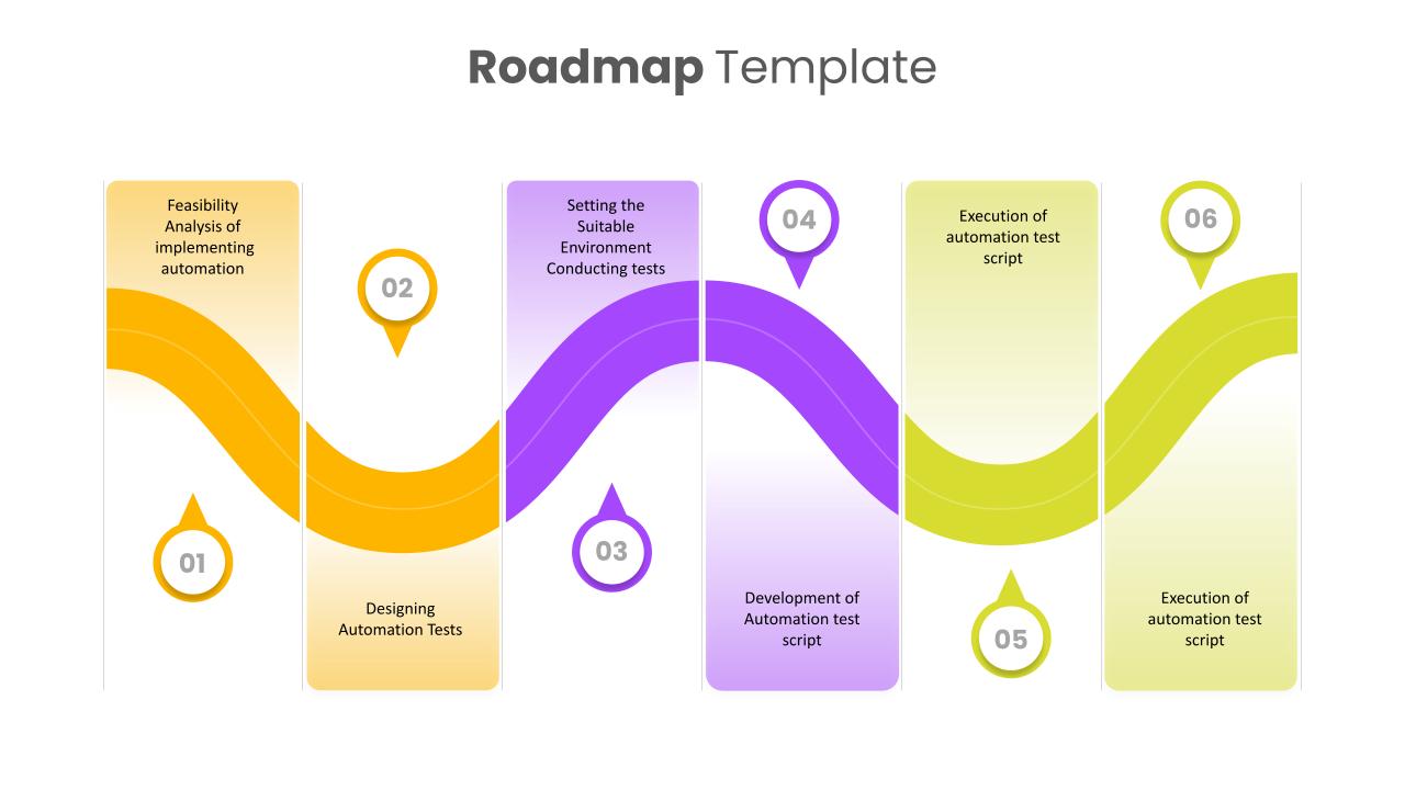 Colorful Road Map PowerPoint Template