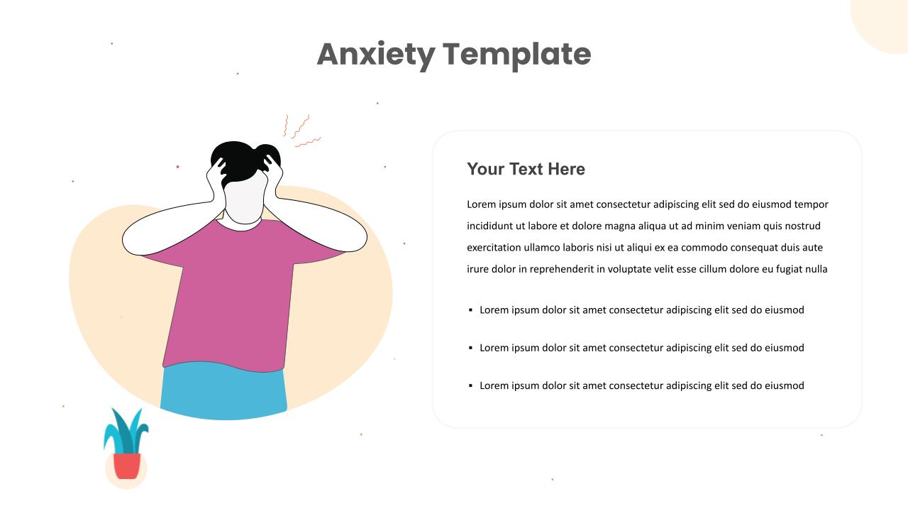 Editable Anxiety PowerPoint Presentation Template