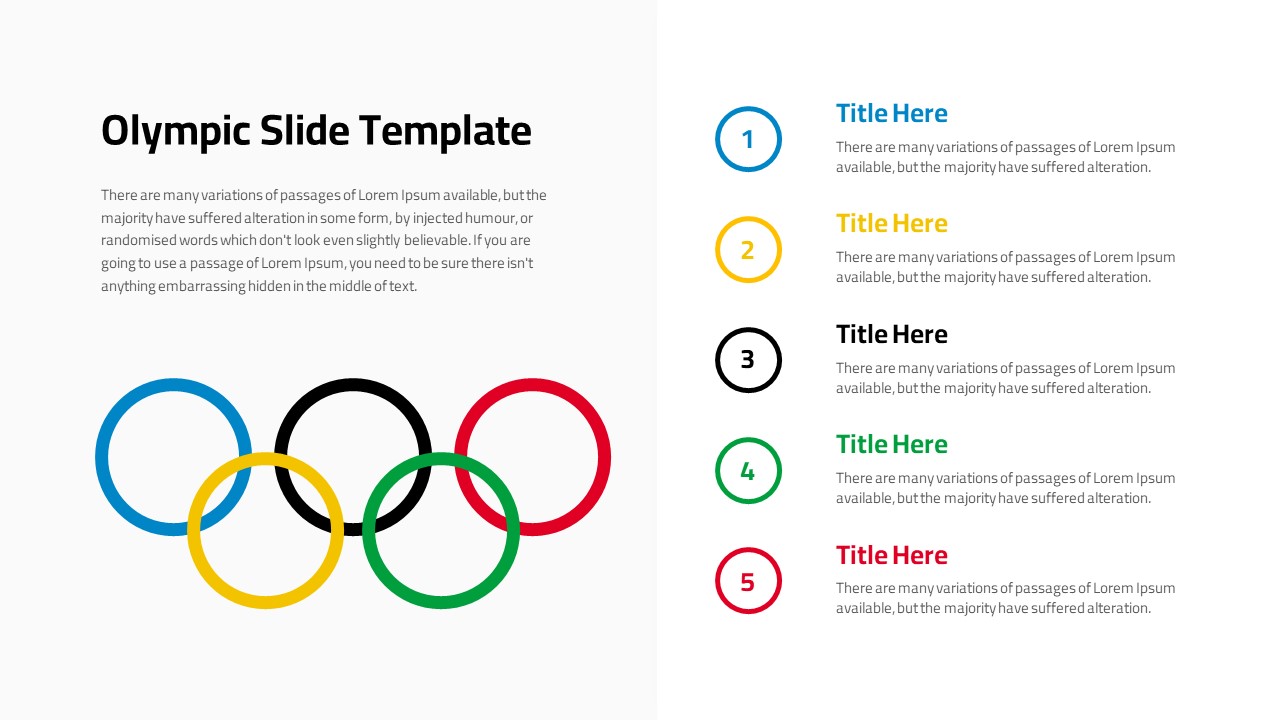 Editable Olympics PowerPoint Presentation Template