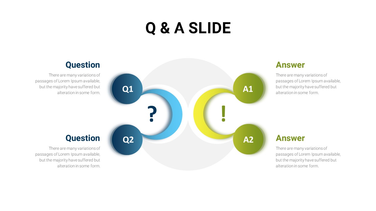 Editable Question And Answer Ppt Slide