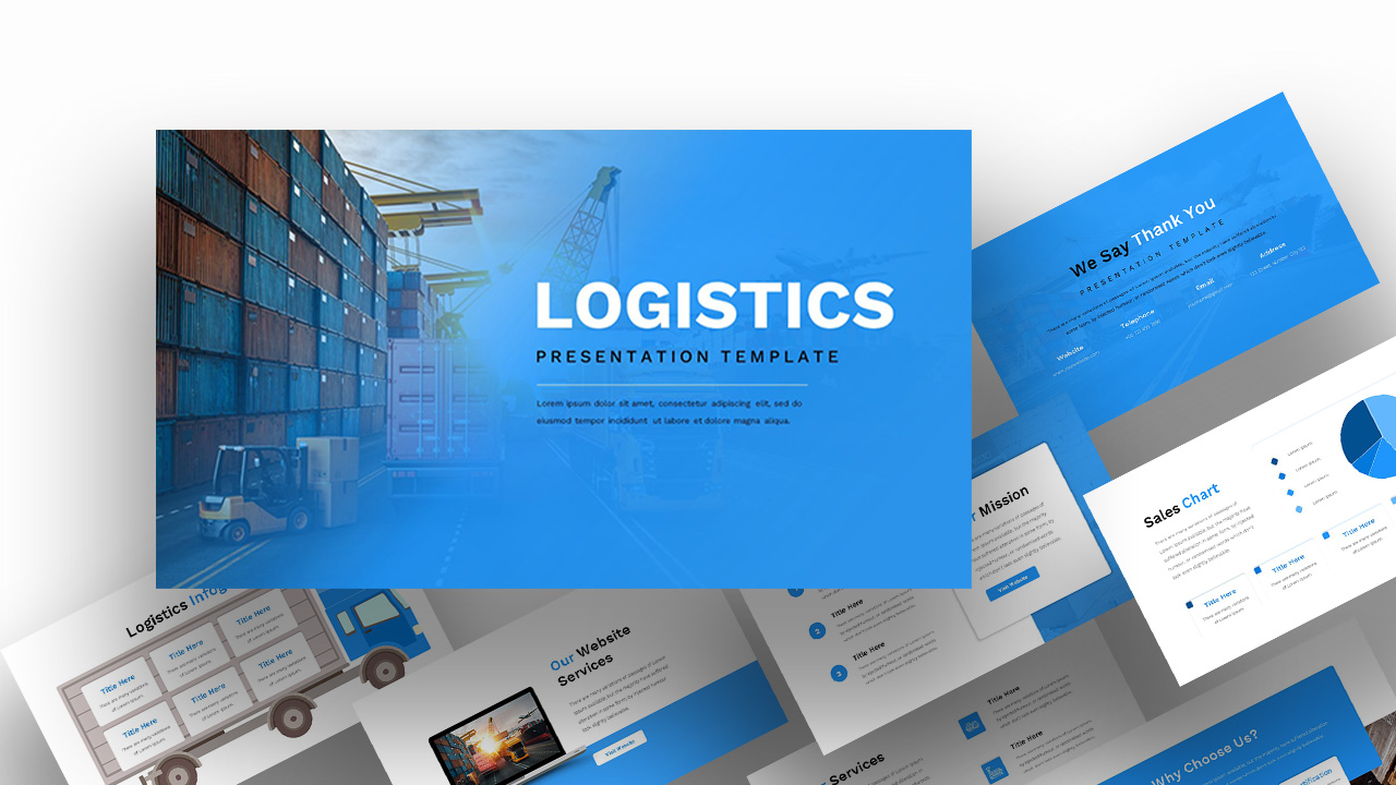 Logistic PowerPoint Template Cover Image