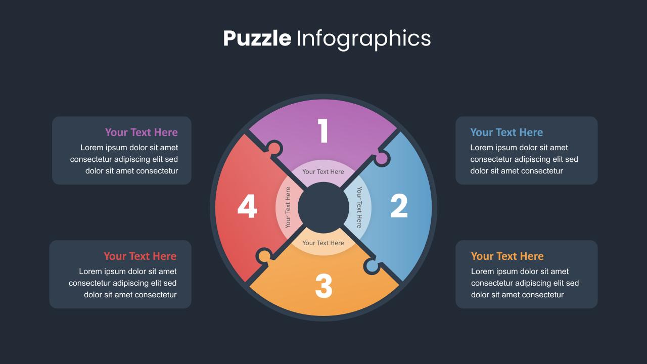 Editable PowerPoint Puzzle Pieces Template - SlideKit