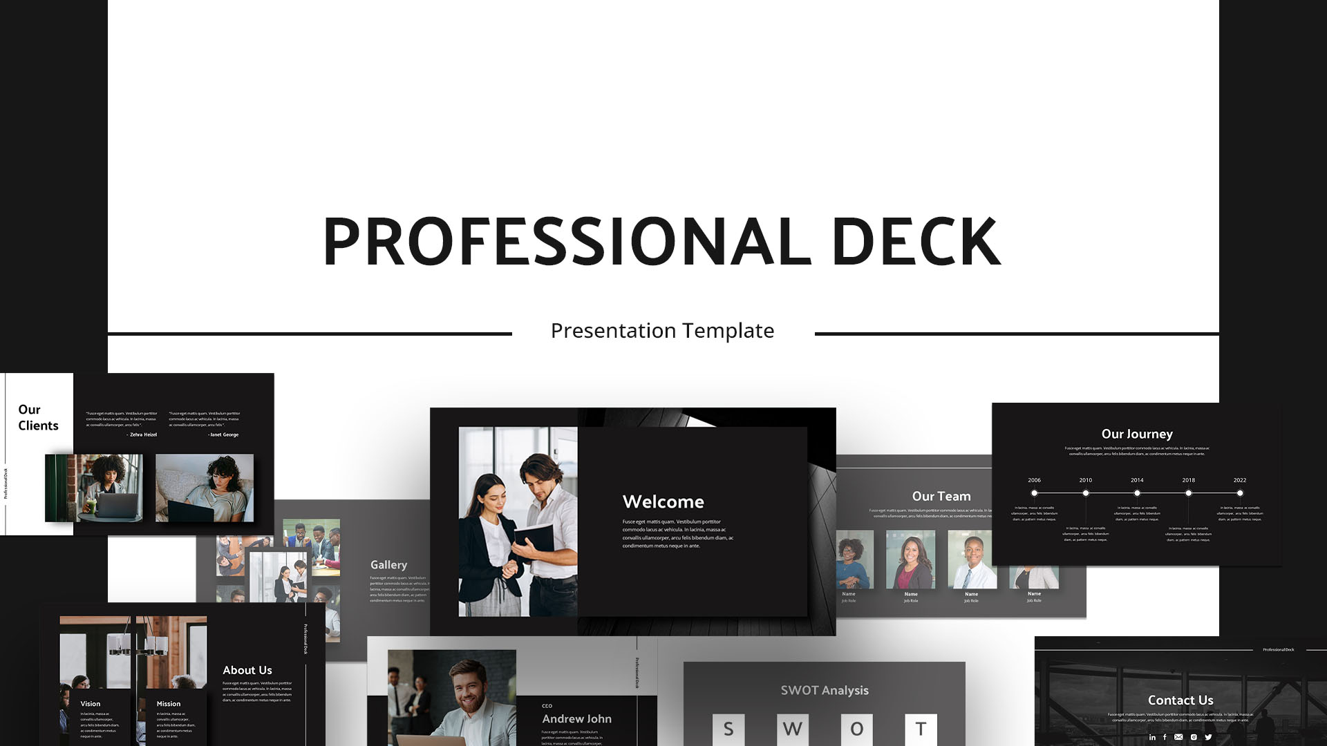 Animated Professional Dark PowerPoint Templates Featured Image