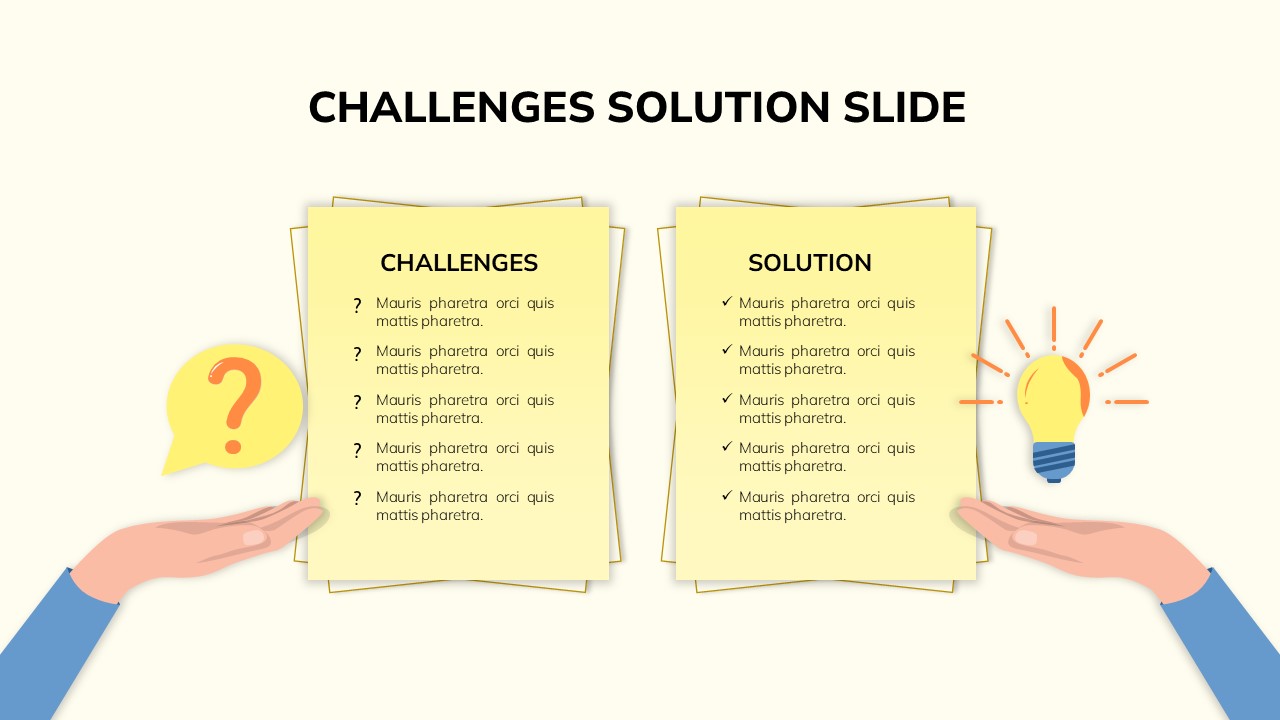 Challenges And Solution PowerPoint Template