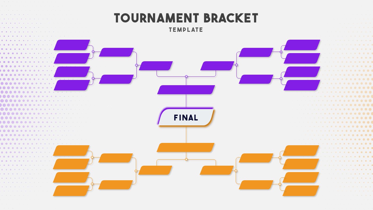 Double Elimination Style Tournament PowerPoint Bracket Template