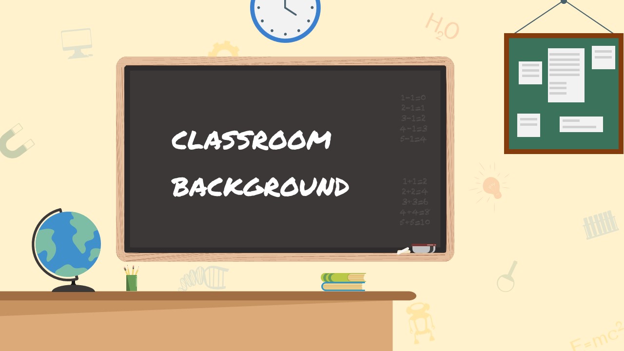 PowerPoint Template Classroom Background For Teachers