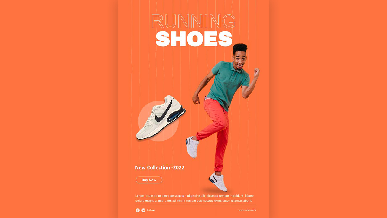 Shoes Poster PowerPoint Template