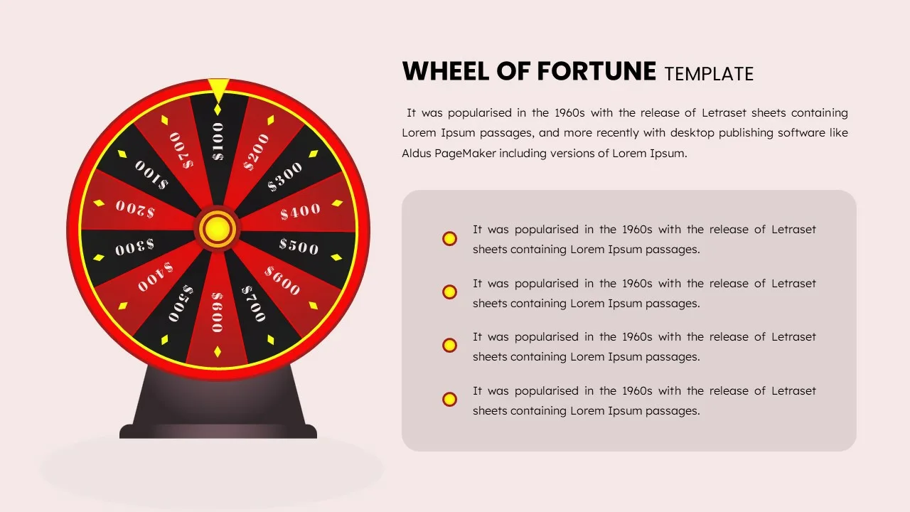 Wheel Of Fortune PowerPoint Template SlideKit