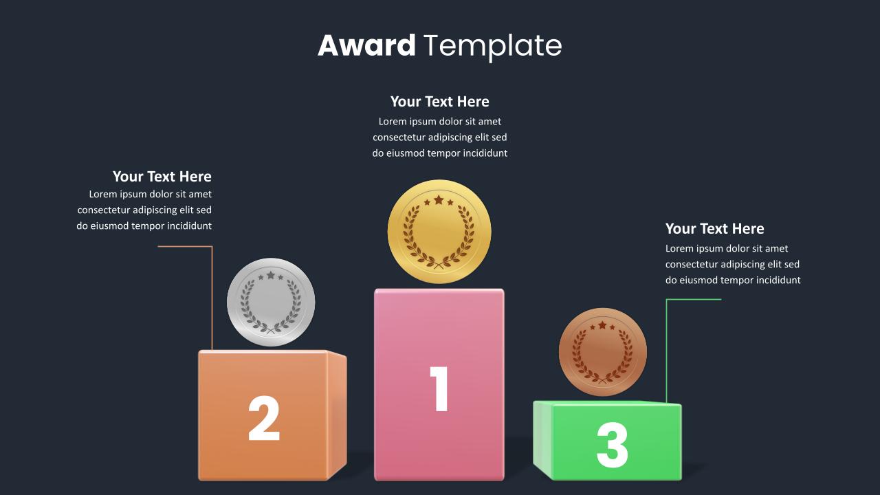 Simple Award Podium Ranking PowerPoint Template and Google Slides ...