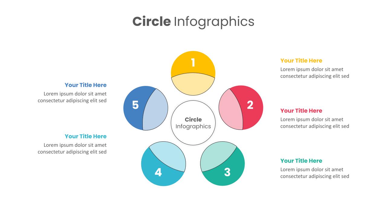 5 Step Colorful Circle Diagram For PowerPoint