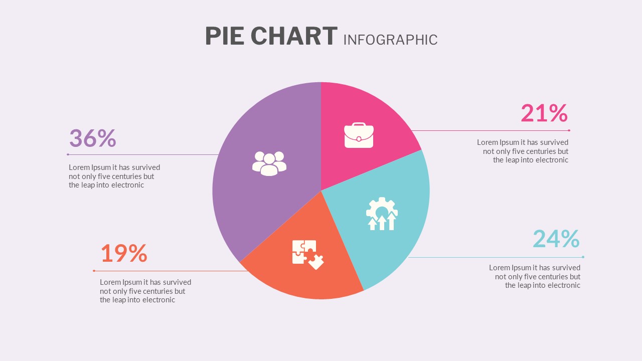 Colorful Pie Chart Presentation Template