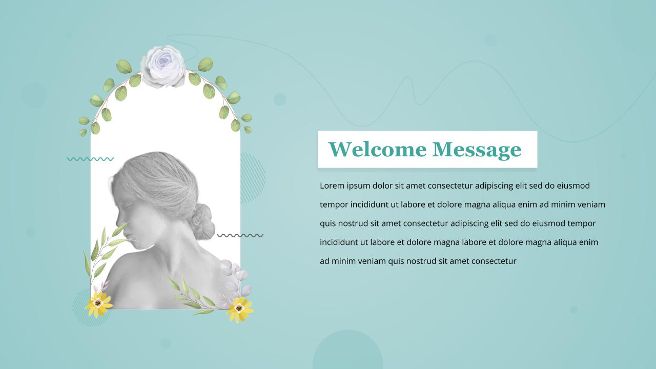 Elegant PowerPoint Welcome Slide For Message Presentation