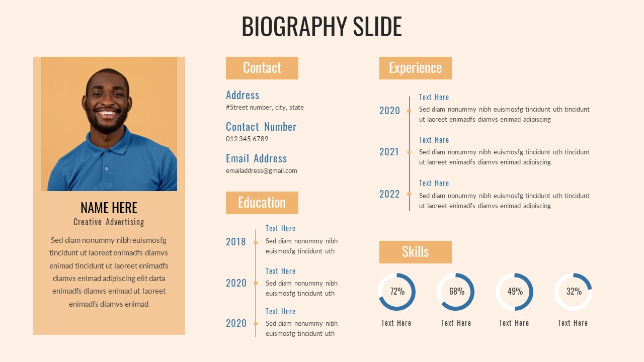 biography template for students google slides