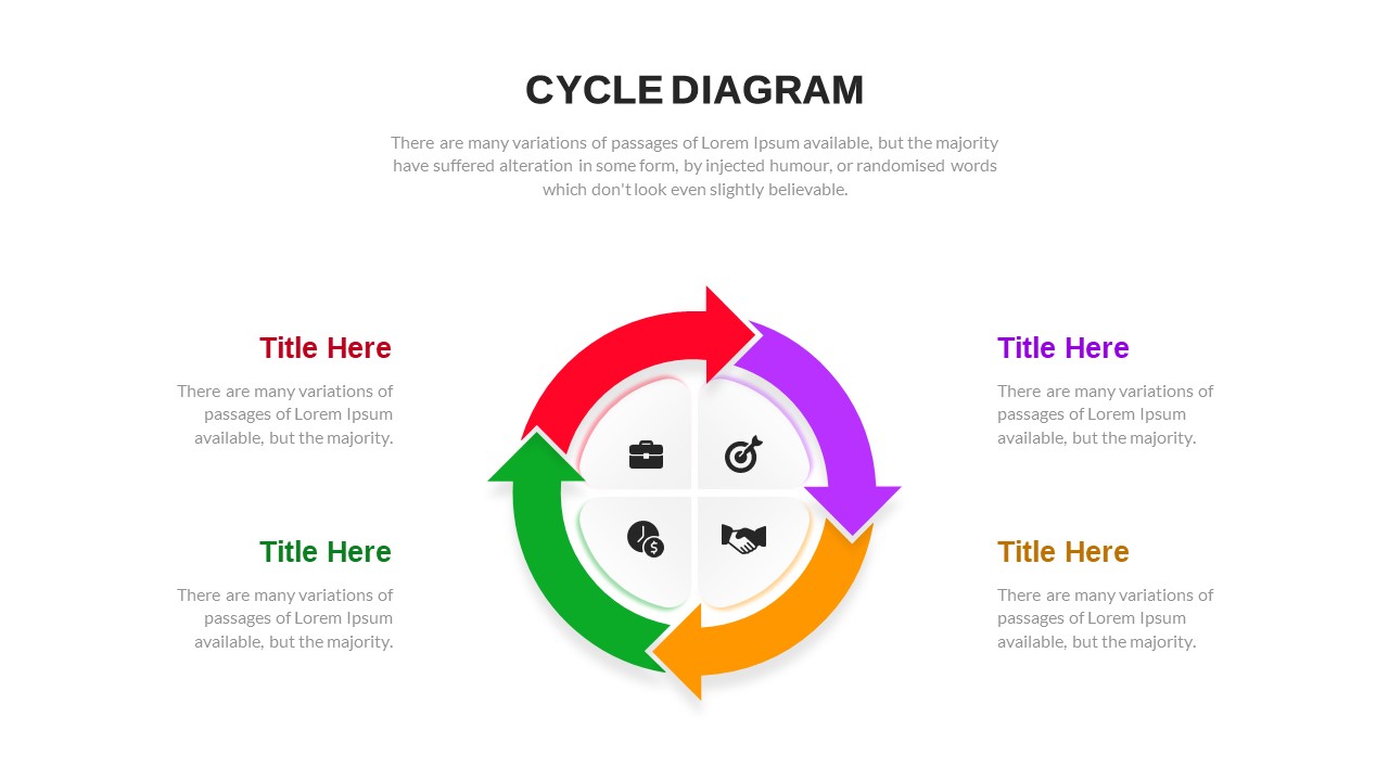 Free Infographic Cycle Diagram For PowerPoint