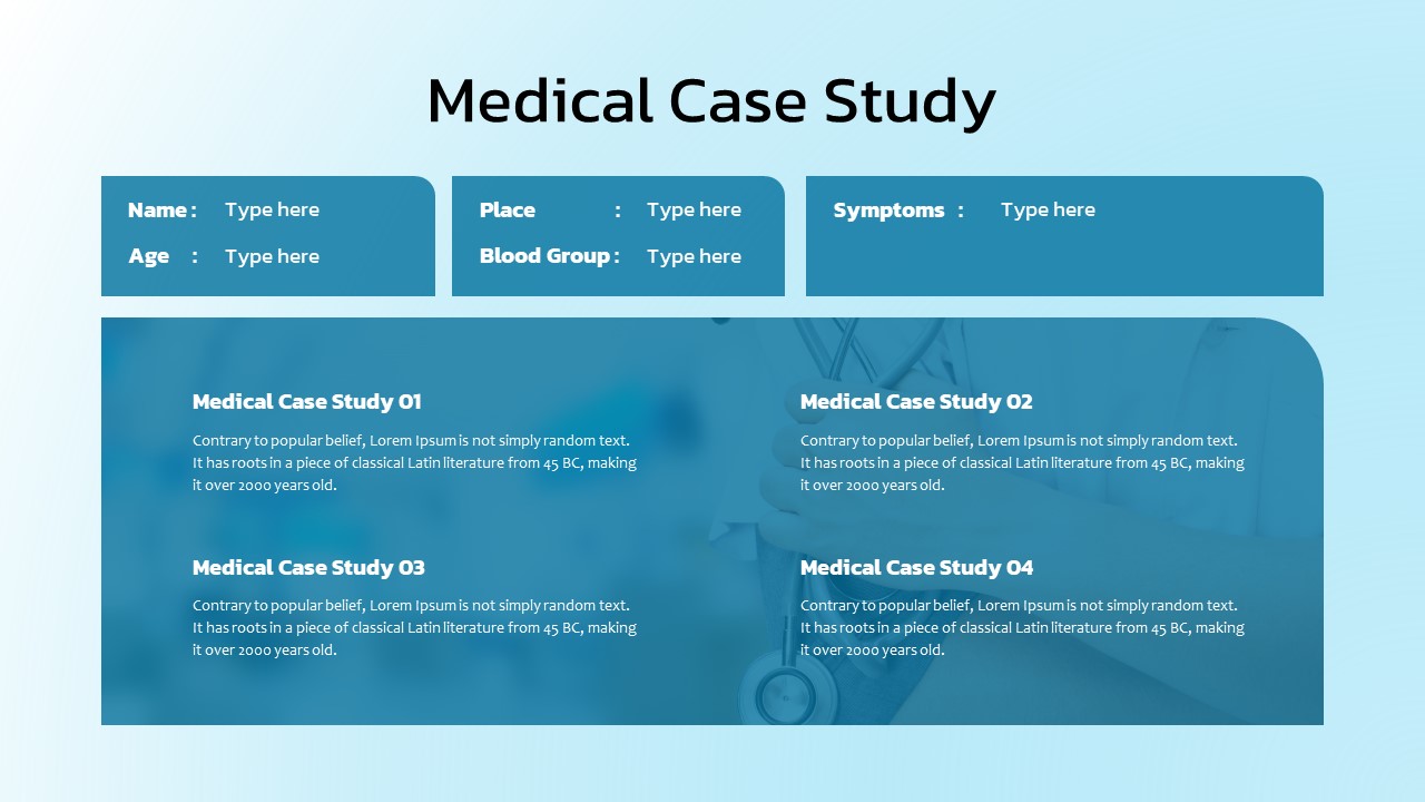 Medical Case Study Presentation Template SlideKit