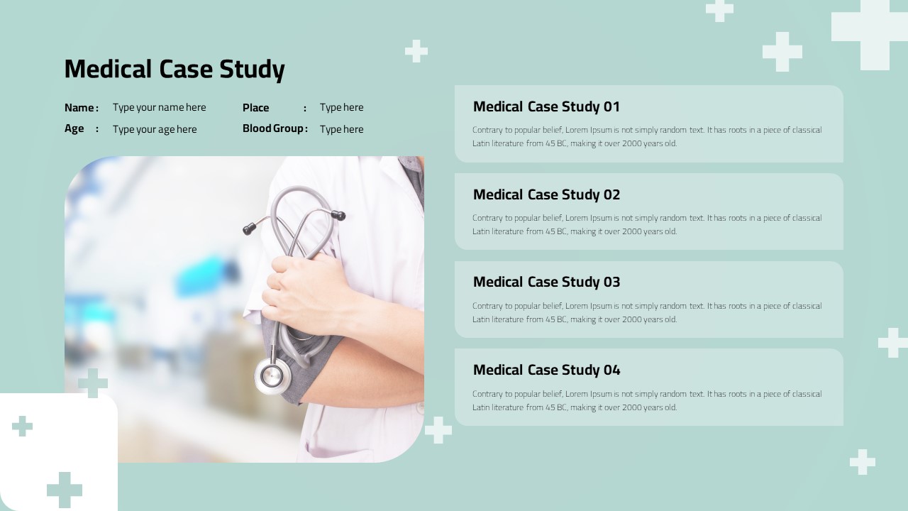 Professional Medical Case Study PowerPoint Template