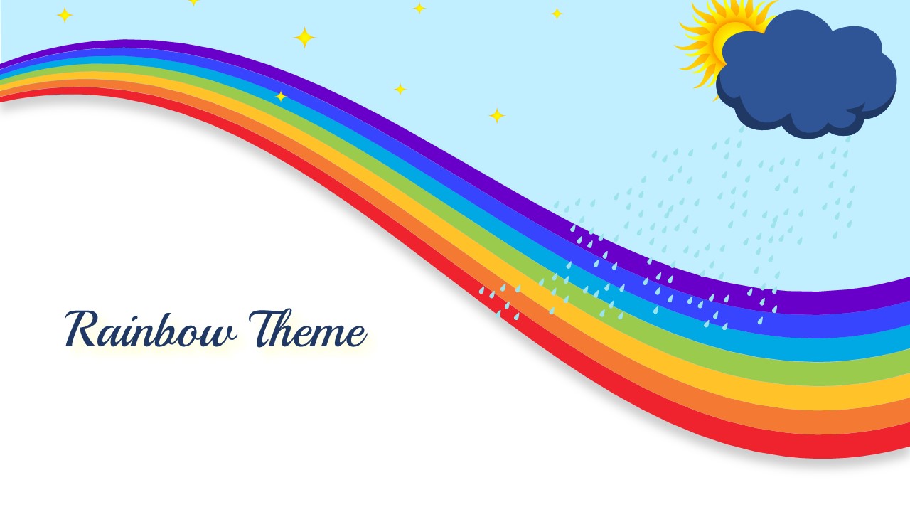 Stunning Rainbow Slide Template SlideKit