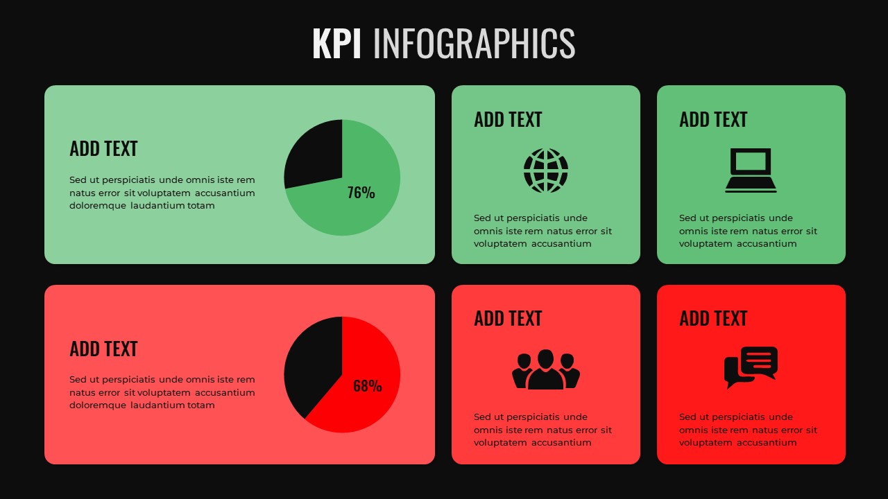 Free KPI Infographics Dashboard Template for PowerPoint - SlideKit