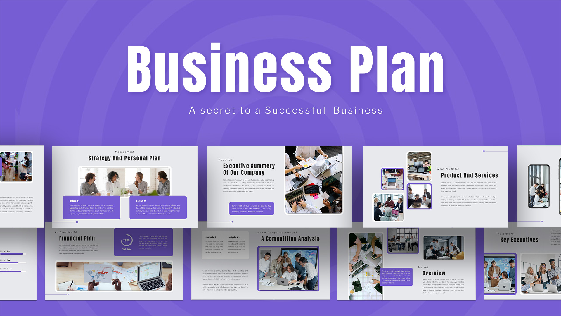 Strategic Business Plan Presentation PowerPoint Template Featured Image