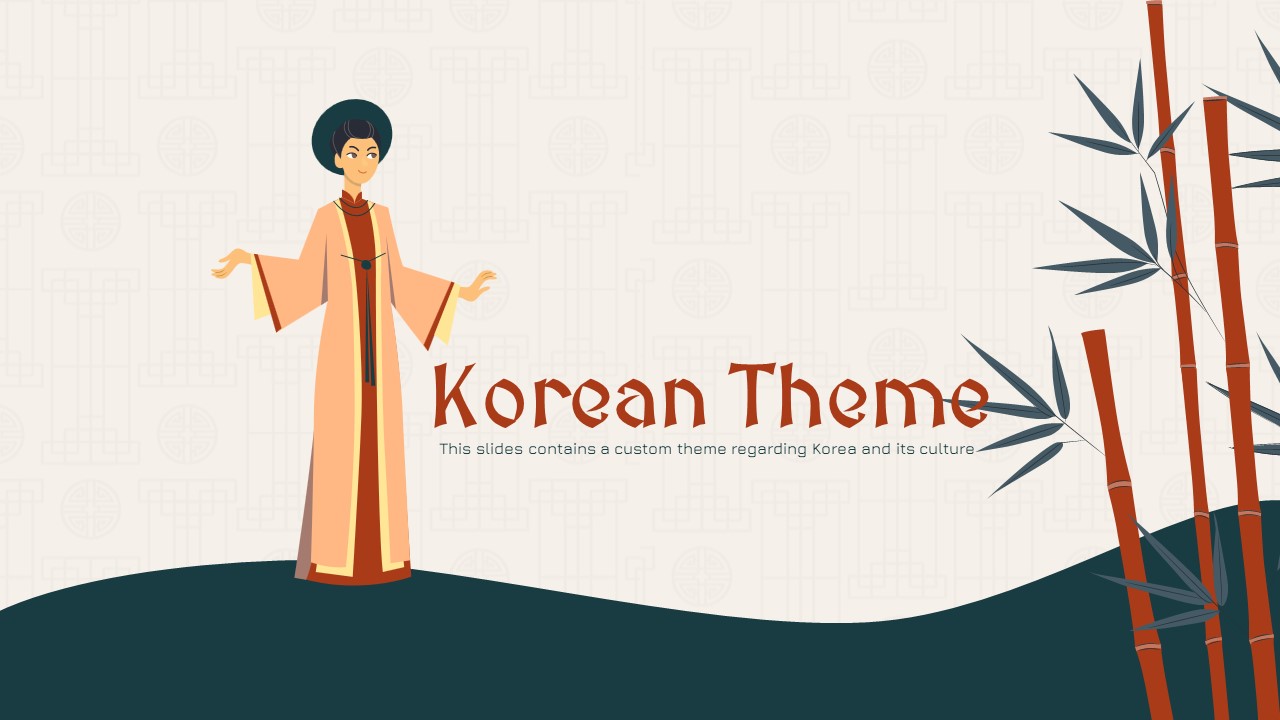 Free Korean Theme PowerPoint Template - SlideKit