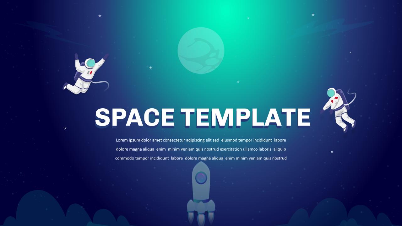 Space Google Slides Template SlideKit