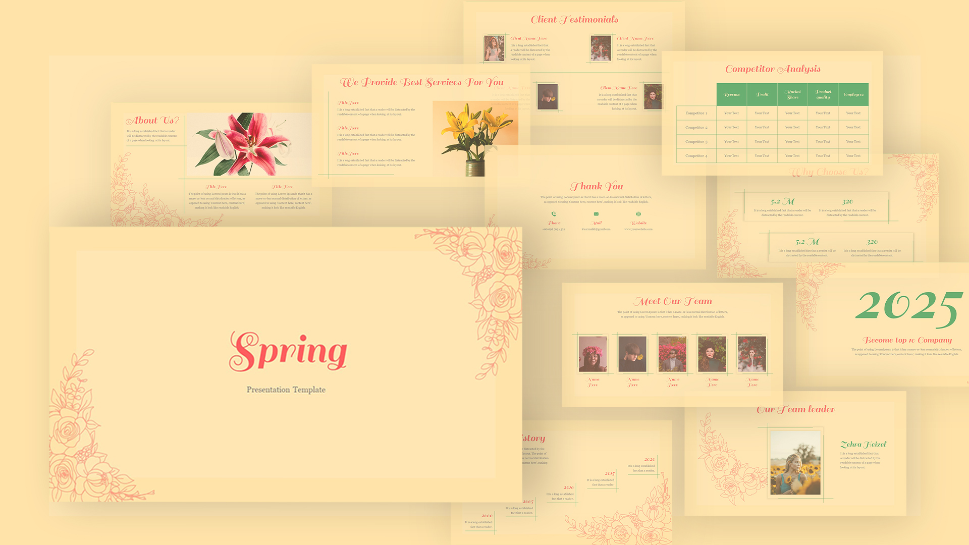 Vintage Spring Theme PowerPoint Templates Featured Image