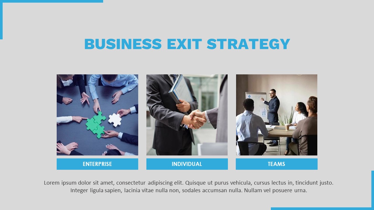 Business Exit Strategy PowerPoint Template - SlideKit