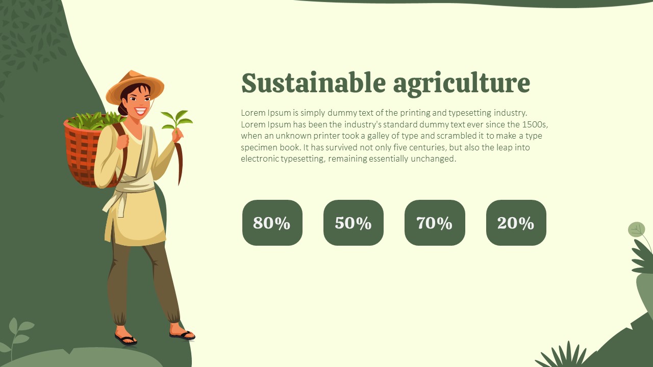 Sustainable Agricultural Powerpoint Presentation Template Slidekit