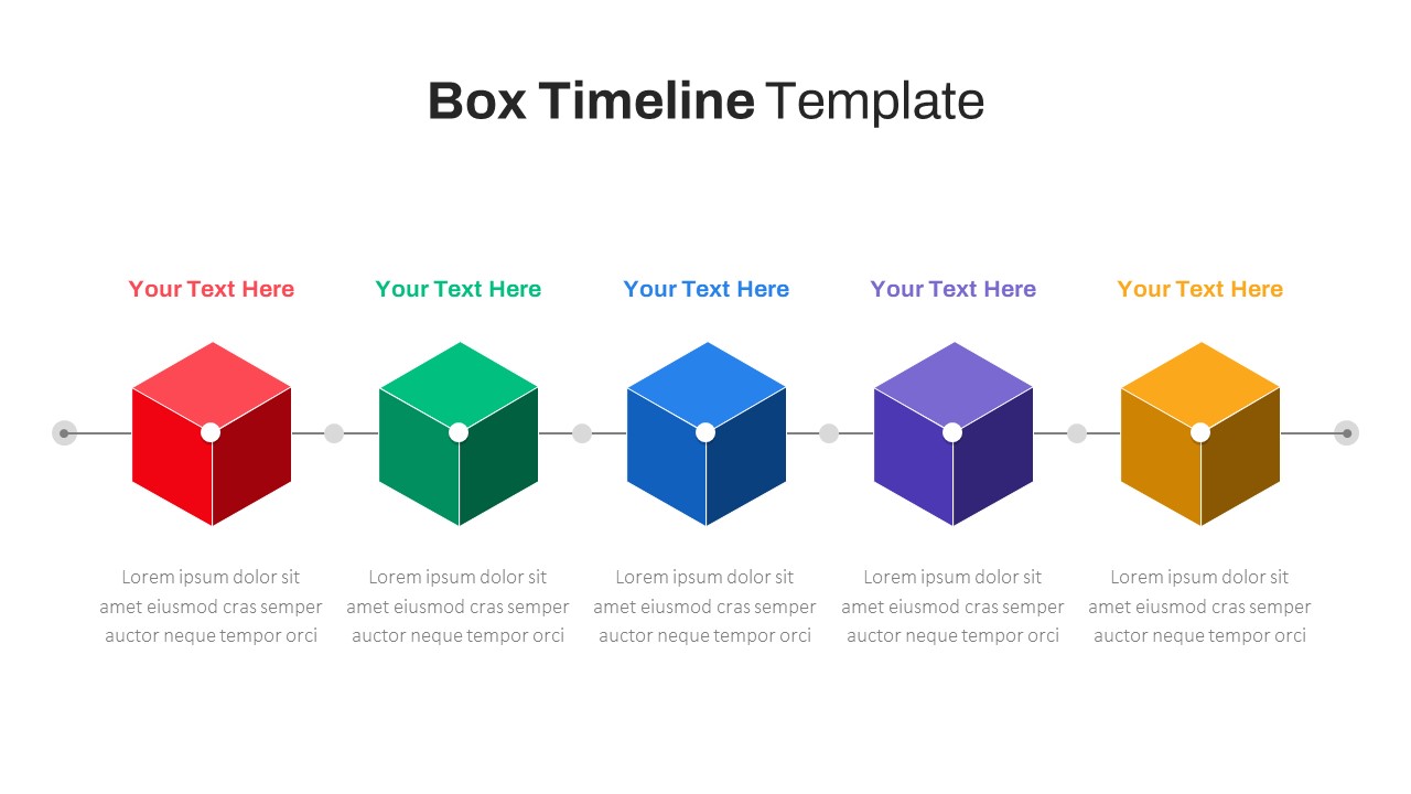 Box PowerPoint Timeline Infographic Template