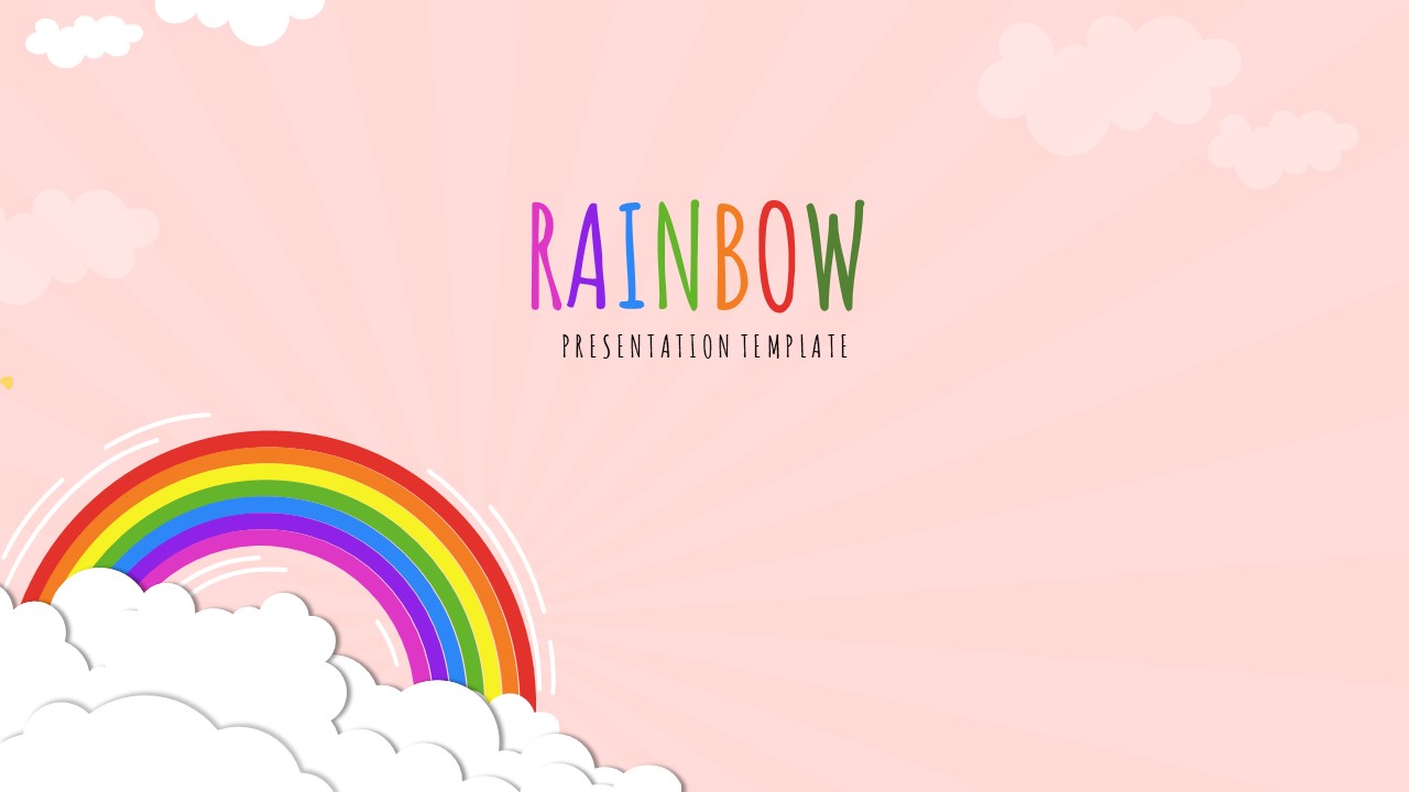 Rainbow Powerpoint Background Template