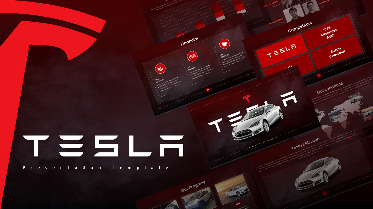 Tesla Powerpoint Theme Template Cover