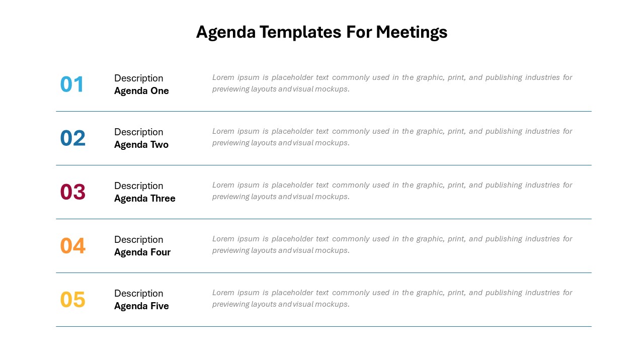 Agenda Templates For Meetings