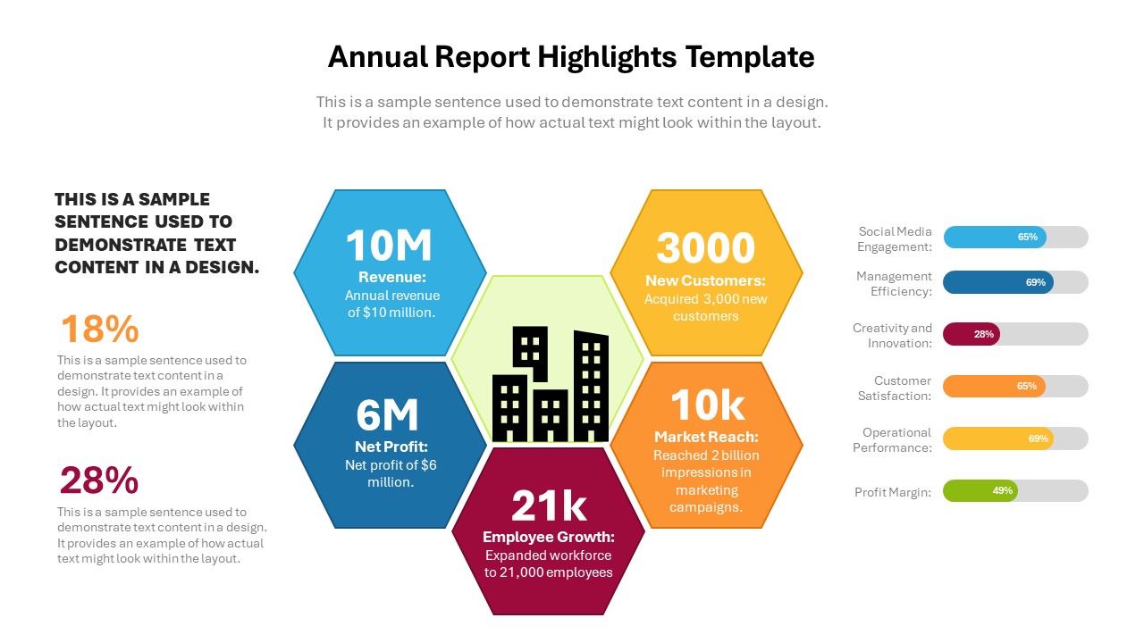Annual Report Highlights Template