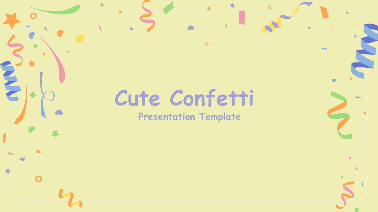 Cute Confetti Presentation Template for PowerPoint and Google Slides