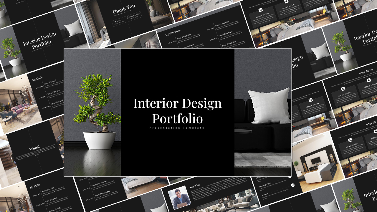 Interior Designer Portfolio Ppt Cover Image